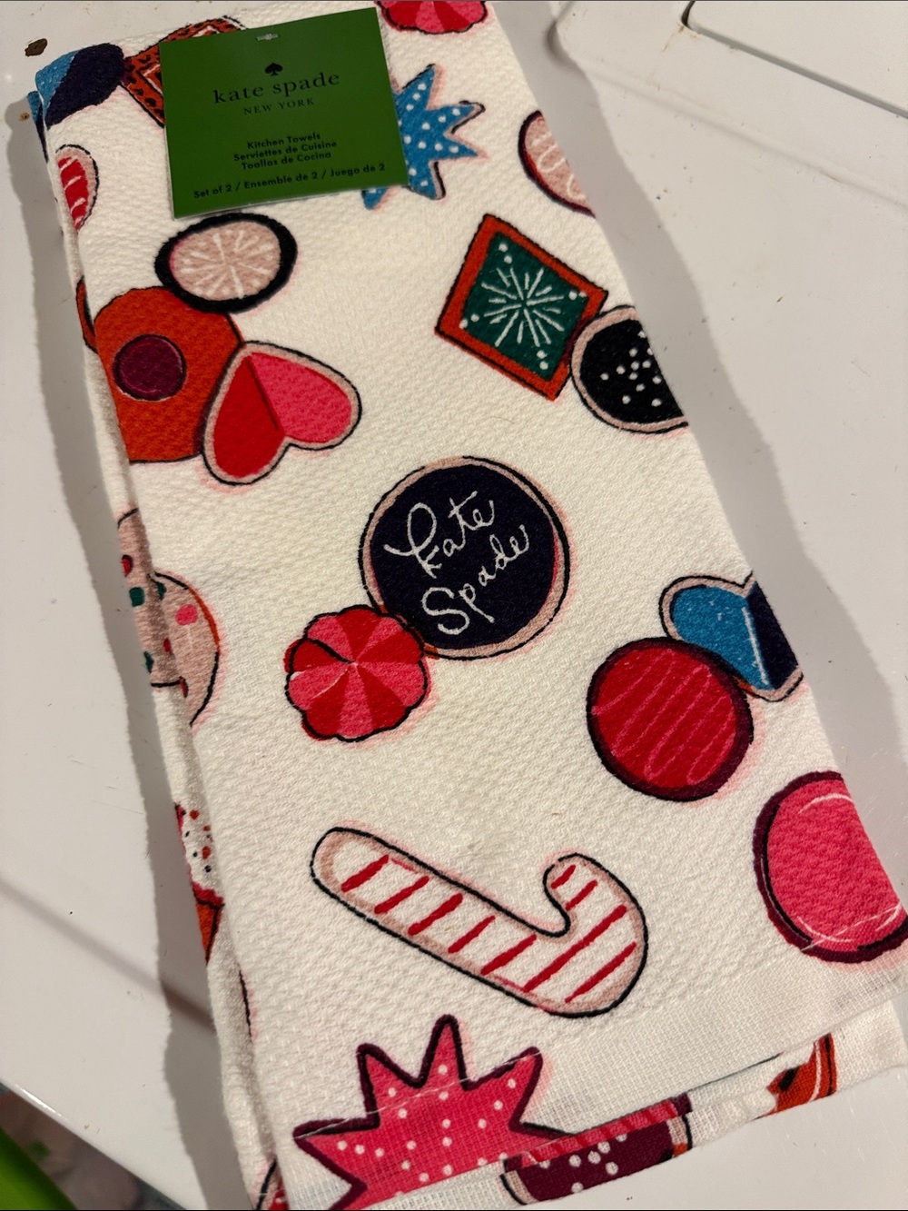 Kate spade holiday dish towels. New. Set of 2